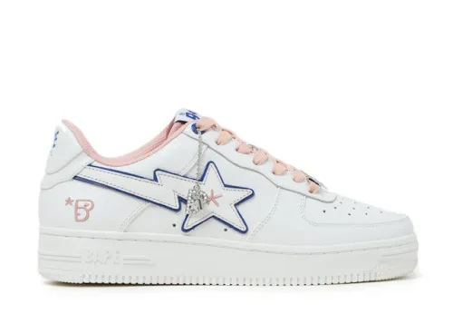 BapeSta BAPY White Pink