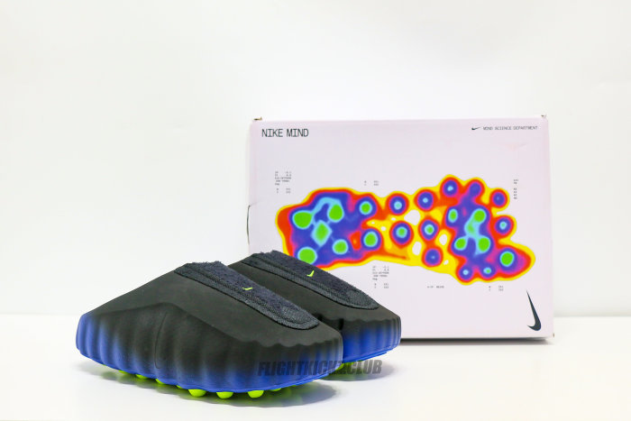 Nike Mind 001 Flyknit Slide Hyper Royal Black
