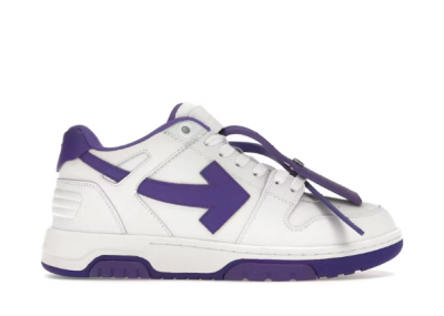 OFF-WHITE Out Of Office OOO Low Tops White Purple