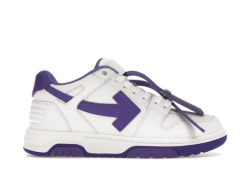 OFF-WHITE Out Of Office OOO Low Tops White Purple