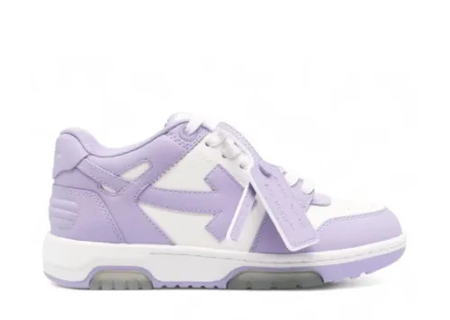 OFF-WHITE Out Of Office OOO Low Tops Light Purple