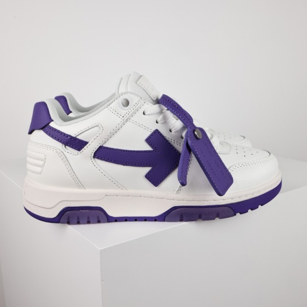 OFF-WHITE Out Of Office OOO Low Tops White Purple