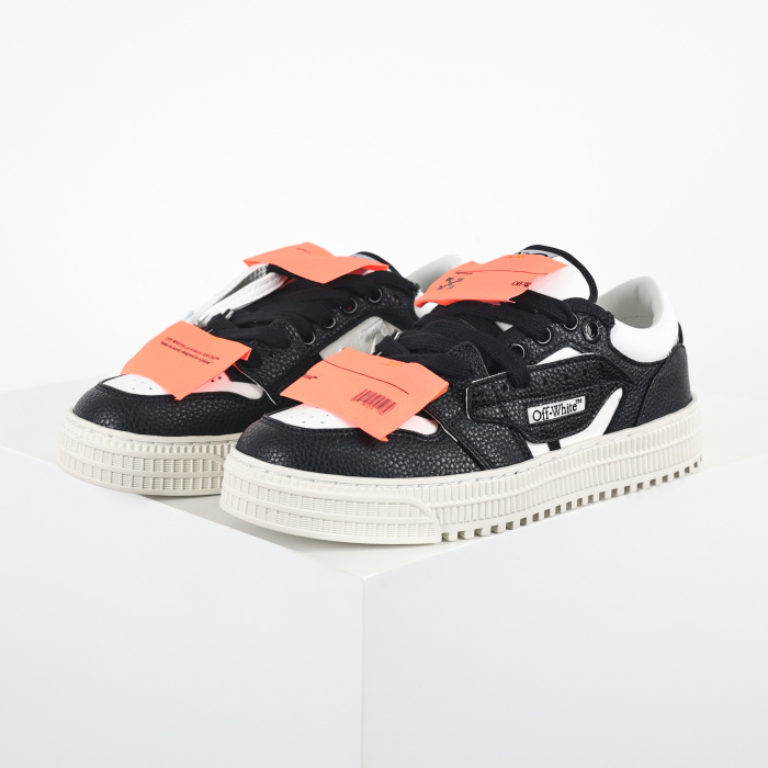 Off White Low Top 30 Black White Orange Sneakers