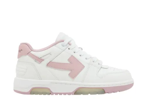 OFF-WHITE Out Of Office OOO Low Tops White Pink