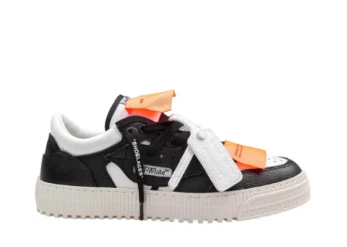 Off White Low Top 30 Black White Orange Sneakers