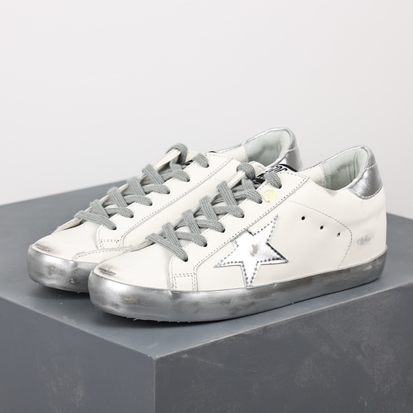 Golden G00se Super-Star White Silver Sparkle