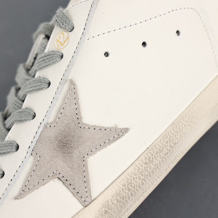Golden G00se Superstar Wth Gold Star And Black Glitter Heel Tab