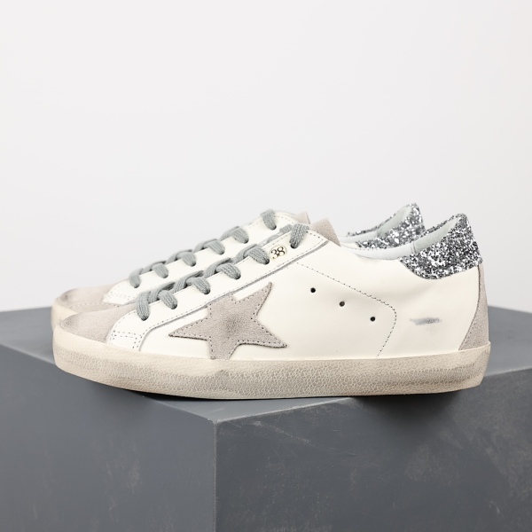Golden G00se Super-Star White Dark Grey Glitter