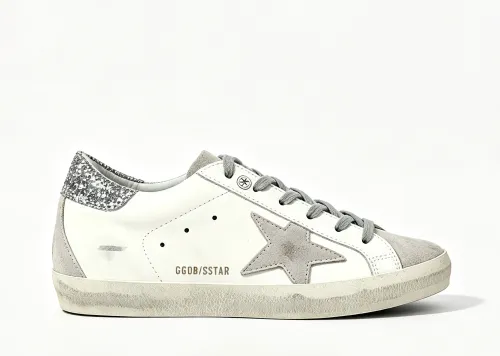 Golden G00se Super-Star White Dark Grey Glitter