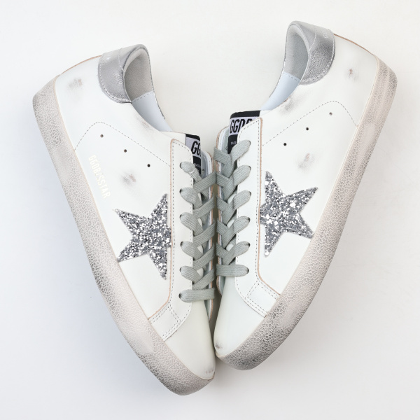 Golden G00se Super-Star White Silver Glitter