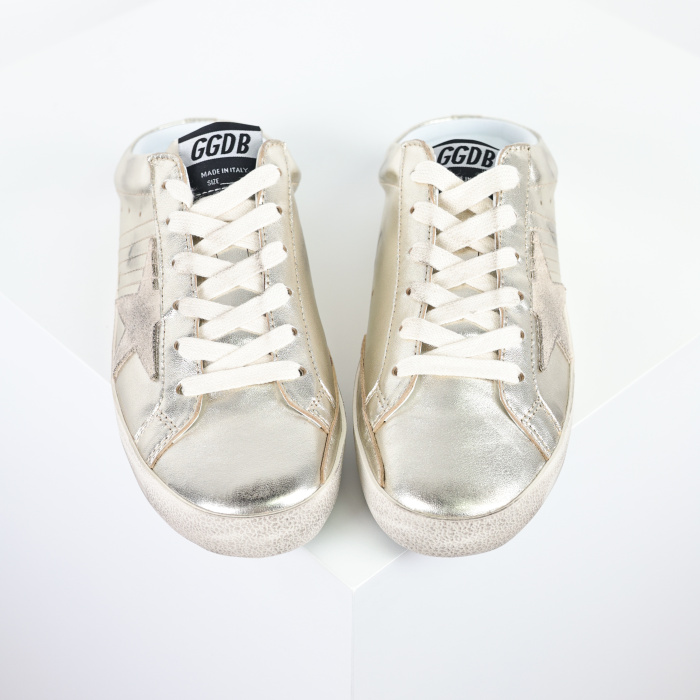 Golden G00se Leather Super Star Sabot Low-Top Sneakers