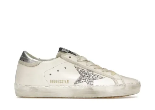Golden G00se Super-Star White Silver Glitter