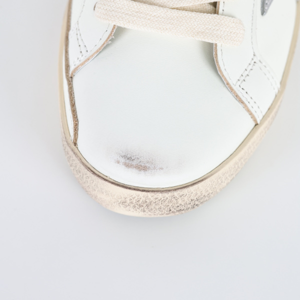 Golden G00se Super-Star With Silver Leather Star And Pink Heel Tab