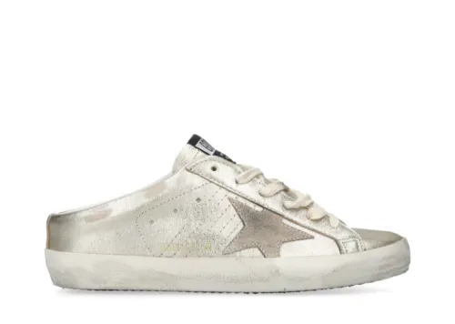 Golden G00se Leather Super Star Sabot Low-Top Sneakers