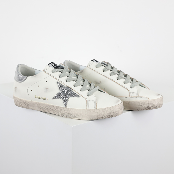 Golden G00se Super-Star White Silver Glitter