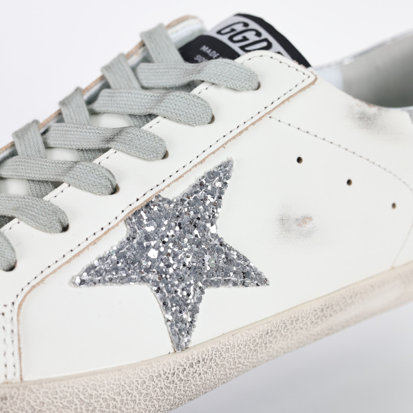 Golden G00se Super-Star White Silver Glitter