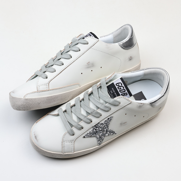 Golden G00se Super-Star White Silver Glitter