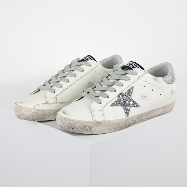 Golden G00se Super-Star White Silver Glitter