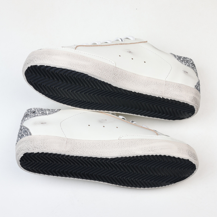 Golden G00se Superstar Glitter Sneakers White/Silver