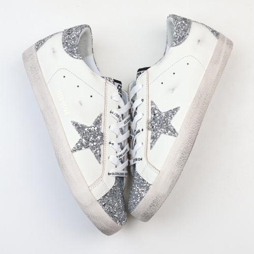 Golden G00se Superstar Glitter Sneakers White/Silver