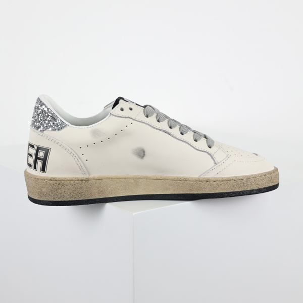 Golden G00se Ball Star White Silver Glitter