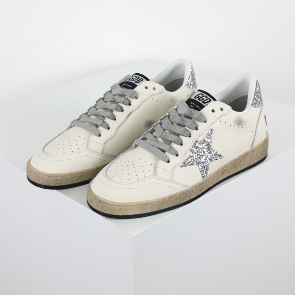 Golden G00se Ball Star White Silver Glitter