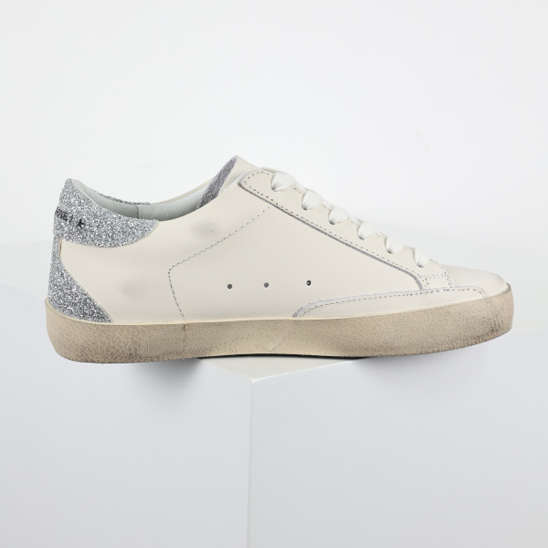 Golden G00se Super-Star Trainers With Silver Swarovski Crystal Star And Heels Tab