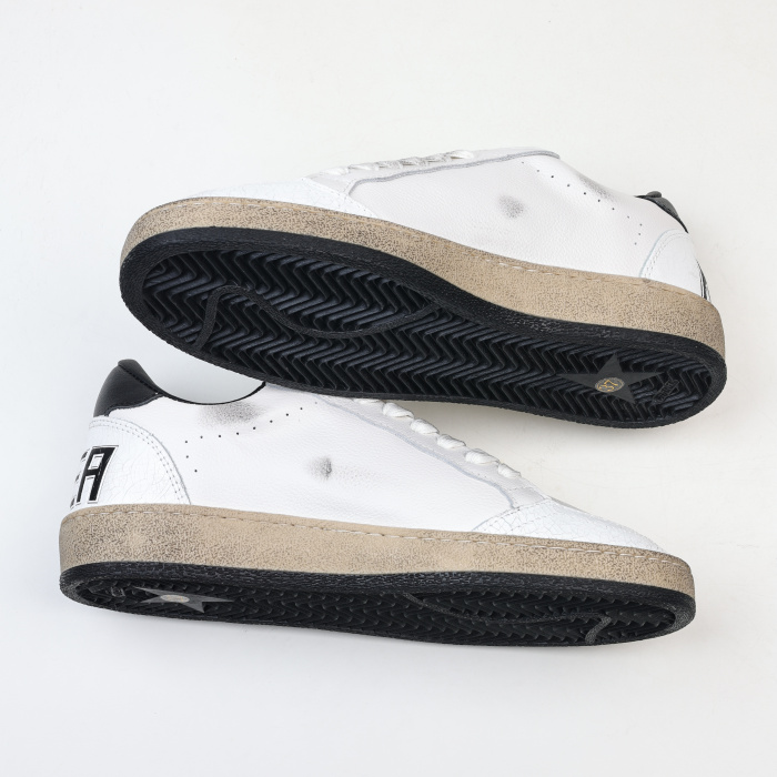 Golden Goose Ball-Star Low White Nappa Black Star