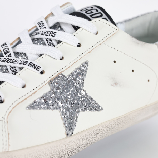 Golden G00se Superstar Glitter Sneakers White/Silver