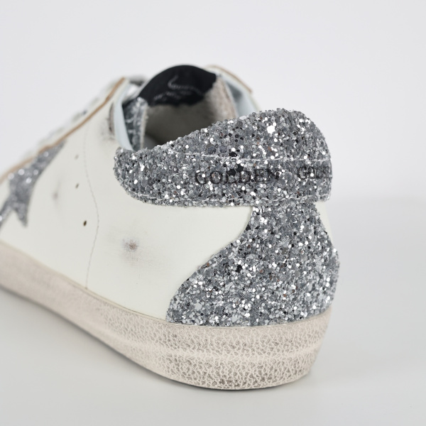 Golden G00se Superstar Glitter Sneakers White/Silver