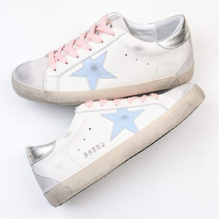 Golden Goose Super-Star White Silver Ice Blue