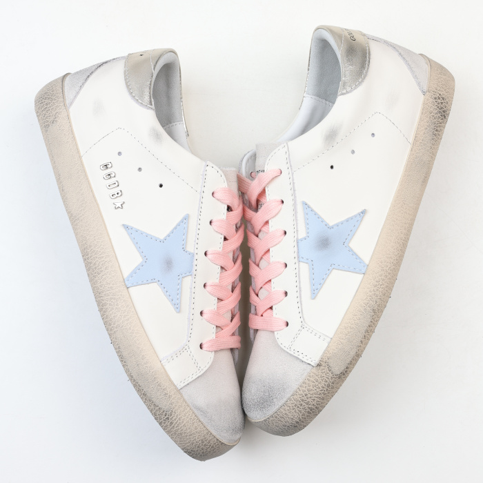Golden Goose Super-Star White Silver Ice Blue
