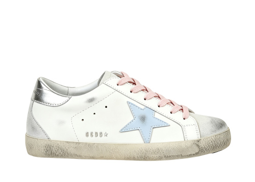 Golden Goose Super-Star White Silver Ice Blue
