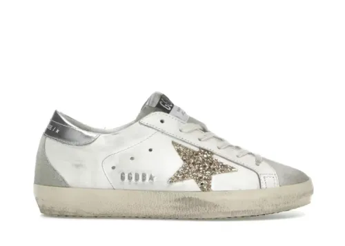 Golden G00se Super-Star White Ice Gray Gold Glitter