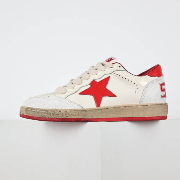 Golden G00se Ball-Star Low White Red