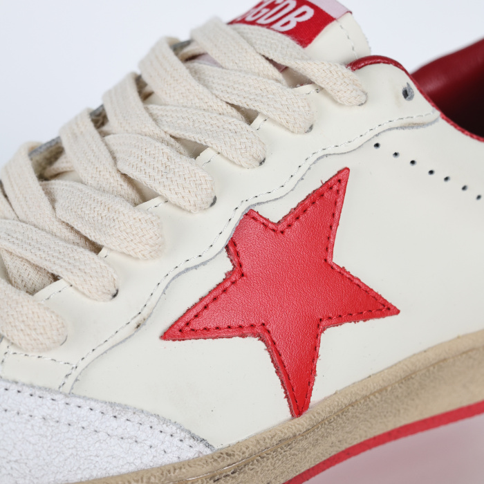 Golden G00se Ball-Star Low White Red
