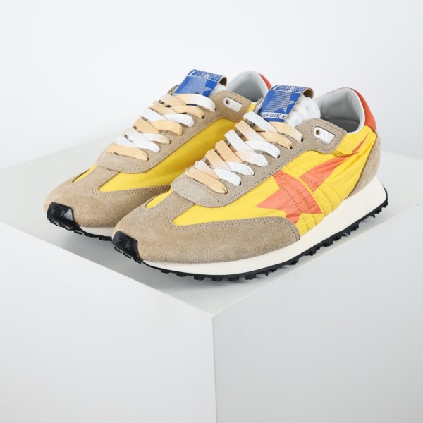 Golden G00se Marathon With Yellow Nylon Upper And Orange Star