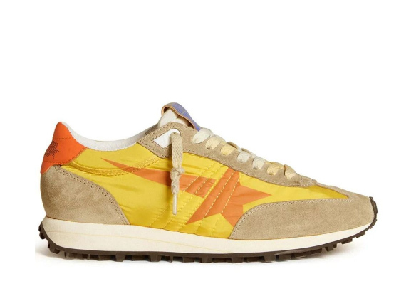 Golden G00se Marathon With Yellow Nylon Upper And Orange Star