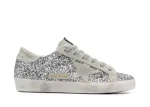 Golden G00se Super-Star in silver glitter with ice-gray suede star