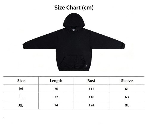 Russell Solid Color Fleece Hoodie – Cinched Waist Heavyweight Kanye-Style Hoodie