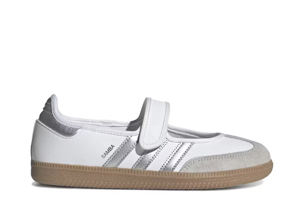 Adidas Samba Jane White Silver Metallic