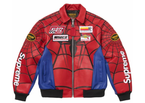 Supreme Vanson Leathers Spider-Man Jacket