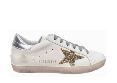 Golden G00se Super-Star  Gold Star Silver Glitter