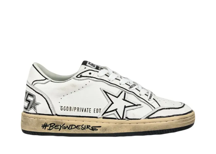 Golden G00se Ball‑Star Private Edt White Comic Sketch