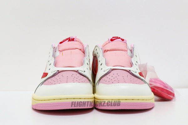 US Warehouse: Travis Scott x Air Jordan 1 Retro Low OG 'Sail Tropical Pink' （A1）
