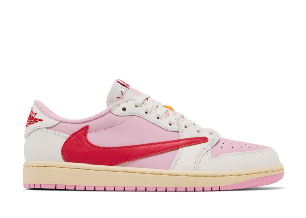 US Warehouse: Travis Scott x Air Jordan 1 Retro Low OG 'Sail Tropical Pink' （A1）