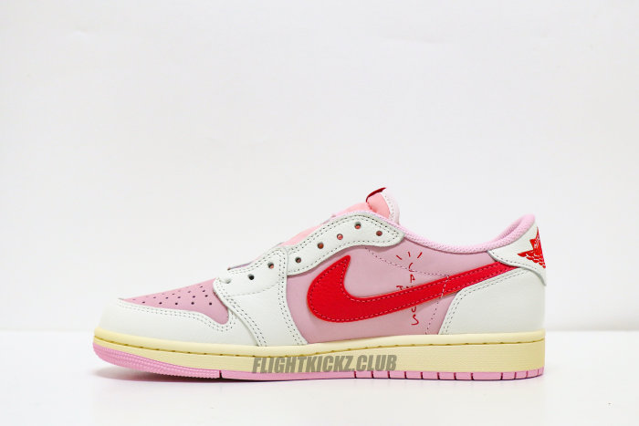 US Warehouse: Travis Scott x Air Jordan 1 Retro Low OG 'Sail Tropical Pink' （A1）