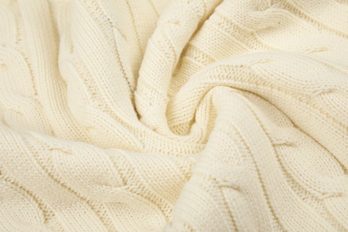R@lph Lauren V‑Neck Cable‑Knit Preppy Style Pullover Sweater