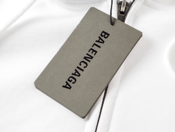 Balenciag@ SS26 Front & Back Letter‑Print Full‑Zip‑Up Hoodie