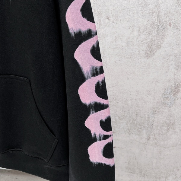 Balenciag@ SS26 Letter‑Embroidery Direct‑Ink Print Hoodie